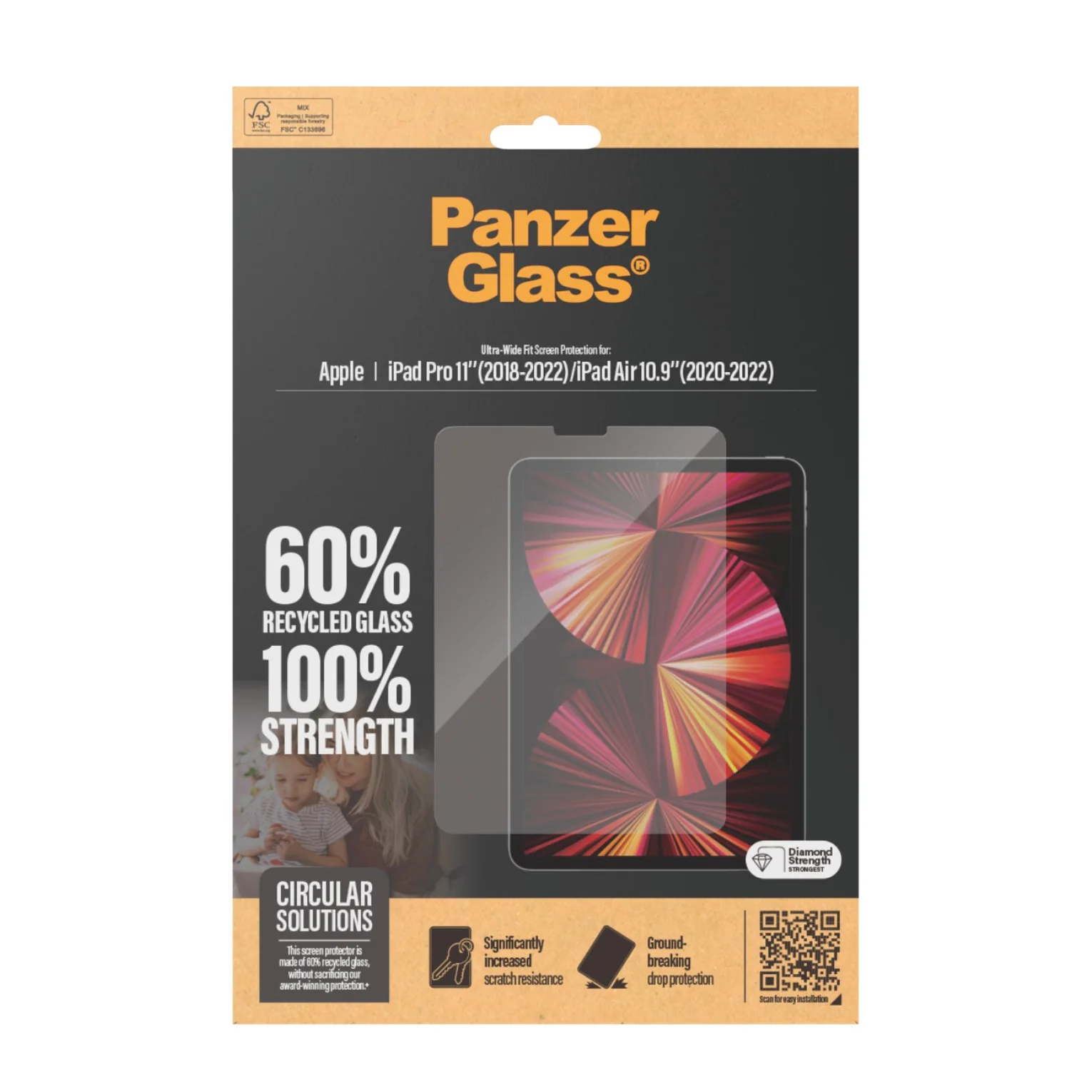 PANZERGLASS Pad Pro 11'' 2018-2022 és iPad Air 10.9'' 2020-2022 üvegfólia